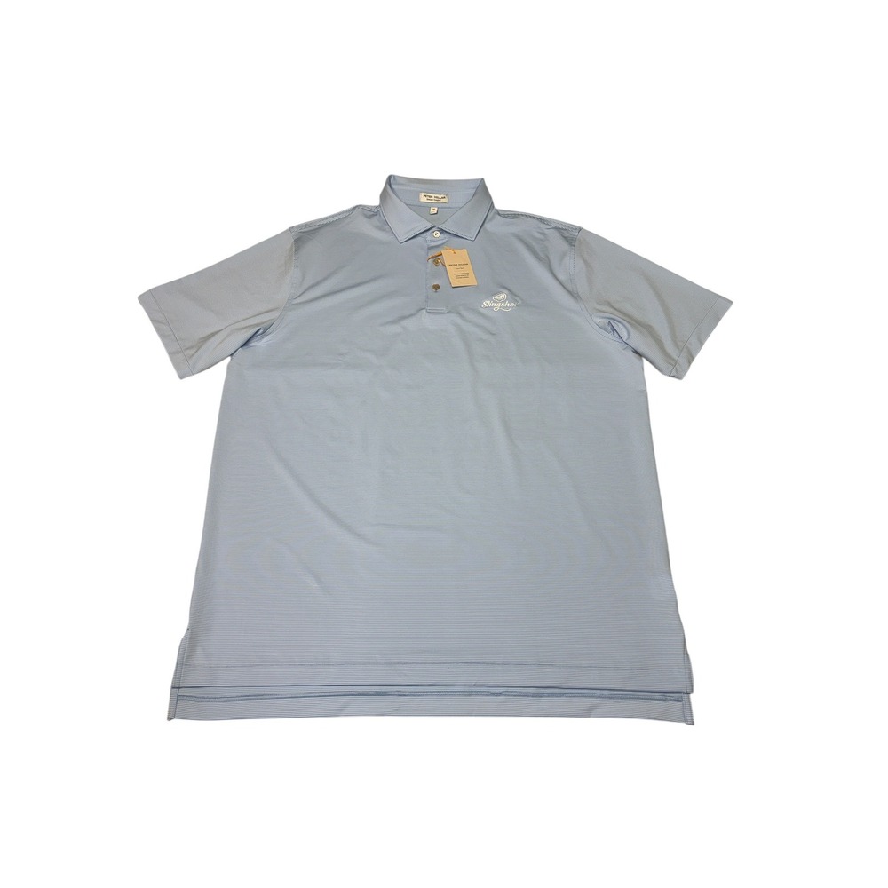 NWT Peter Millar x Slingshot Summer Comfort Polo Mens‎ XL Blue Stripe Slingshot
